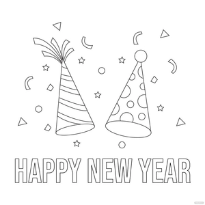 Beautiful New Year's Day Drawing