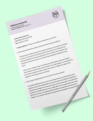 Lesson Evaluation For Teachers Lesson Evaluation For Teachers