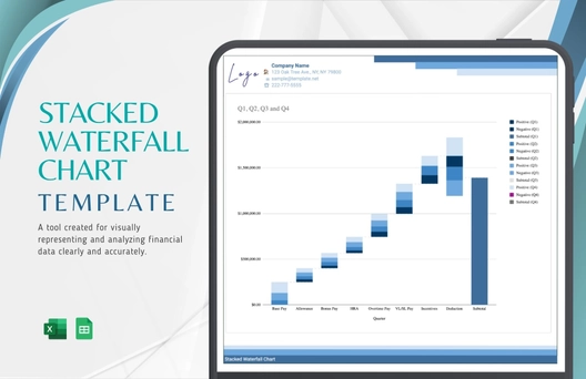 Stacked Waterfall Chart Template