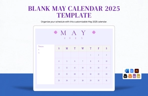 Blank May Calendar 2025 Blank May Calendar 2025