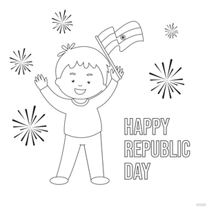 Republic Day Cartoon Drawing
