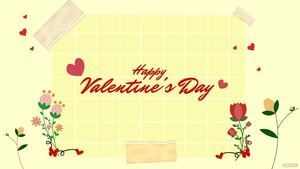 Valentine's Day Yellow Background