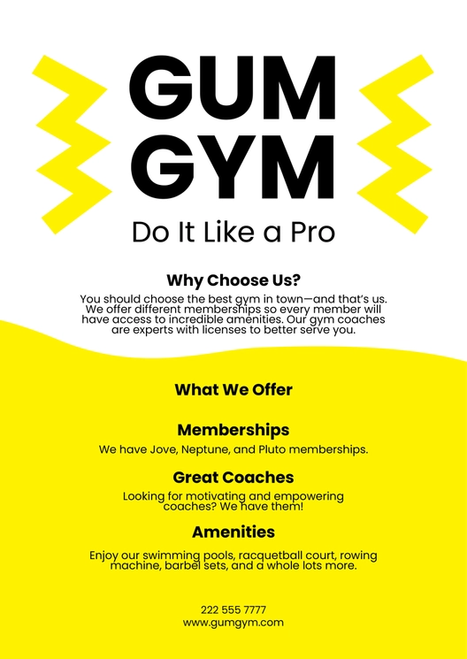 One Page Handout Template