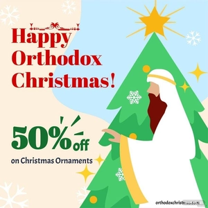 Orthodox Christmas Flyer Vector