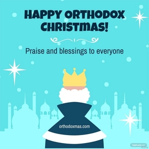 Orthodox Christmas Poster Vector