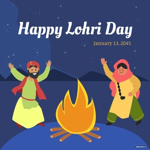 Lohri Wishes Vector
