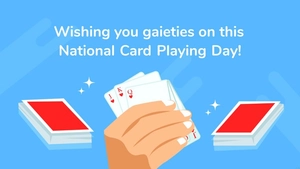 National Card Playing Day Greeting Card Background