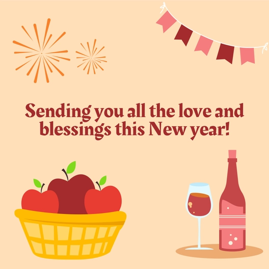 Orthodox New Year Greeting Card Vector