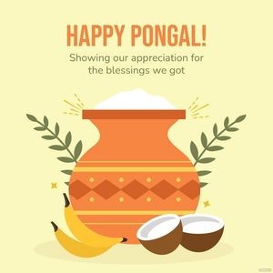 Pongal Greeting Card Vector