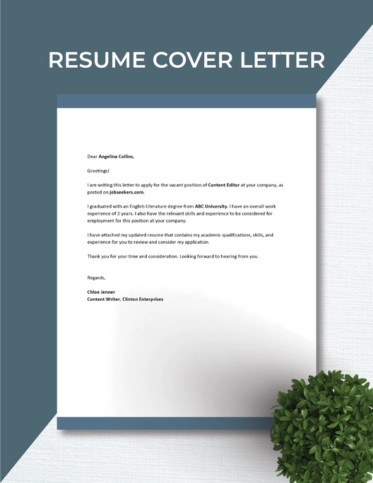 Resume Cover Letter