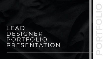 Free Lead Designer Portfolio Presentation Template to Edit Online