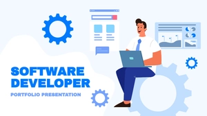 Free Software Developer Portfolio Presentation Template to Edit Online
