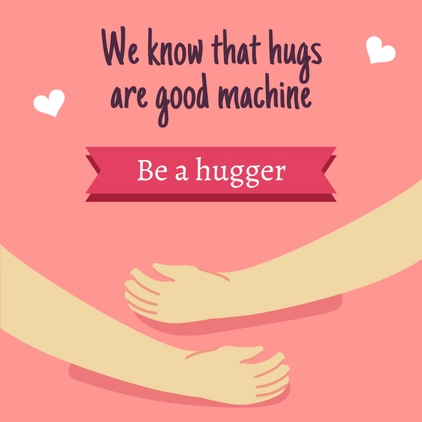 National Hugging Day Greeting Card Vector