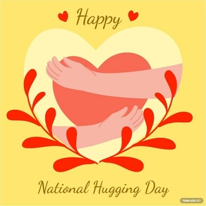Happy National Hugging Day Vector