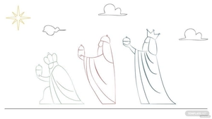 Epiphany Day Drawing Background