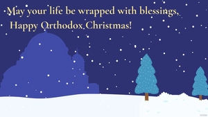 Orthodox Christmas Wishes Background