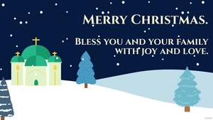 Orthodox Christmas Greeting Card Background