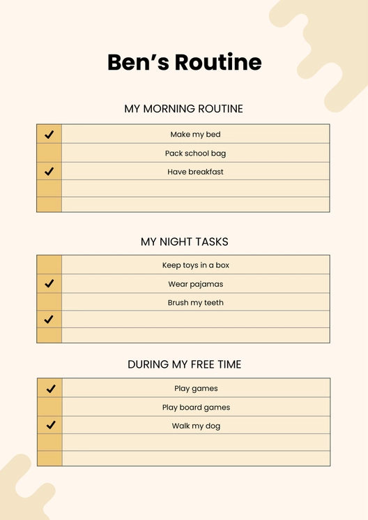 Kids Routine Chart