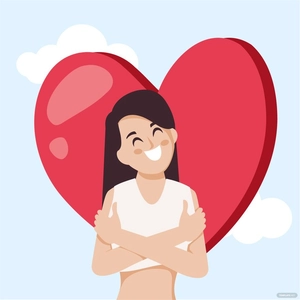 National Hugging Day Cartoon Vector