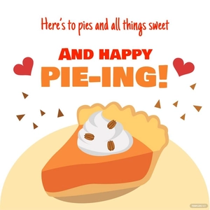 National Pie Day Greeting Card Vector