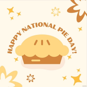 Happy National Pie Day Vector
