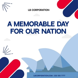 Australia Day Flyer Vector