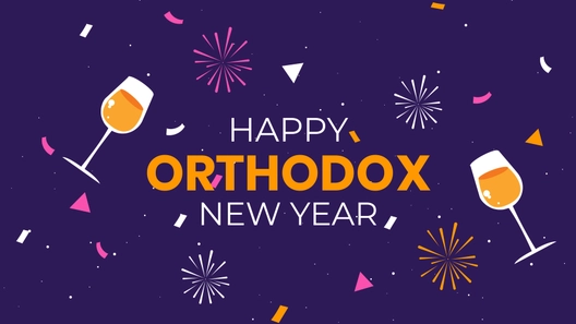 Orthodox New Year Vector Background