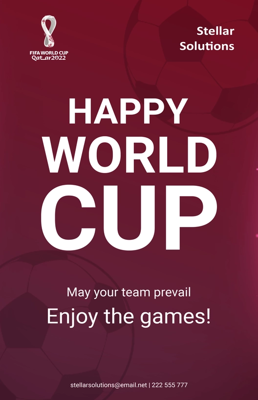 Happy World Cup 2022 Poster