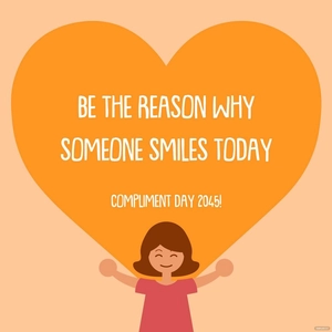 National Compliment Day Greeting Card Vector