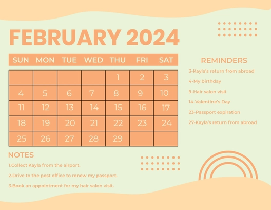 Printable February 2024 Calendar