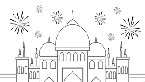 Orthodox New Year Drawing Background