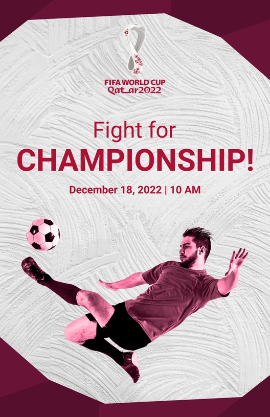 FIFA World Cup 2022 Championship Schedule Poster