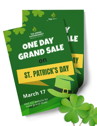 Sale St. Patrick's Day Flyer