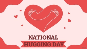 National Hugging Day Banner Background