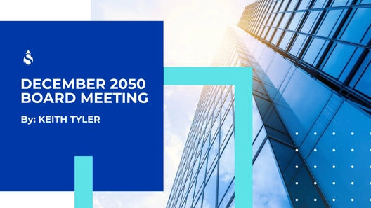 Board Meeting Presentation Template