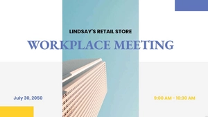 Workplace Meeting Presentation Template