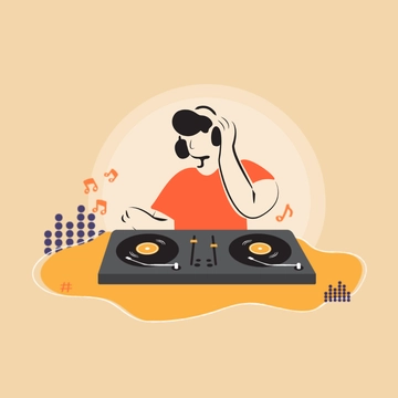 Free Happy National DJ Day Clipart Template to Edit Online