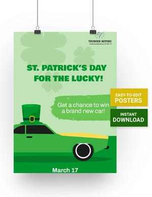St. Patrick's Day Advertisement Poster