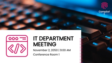 Free IT Department Meeting Presentation Template to Edit Online