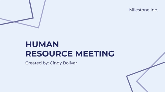 Human Resources Meeting Presentation Template