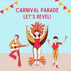 Carnival Festival Flyer Vector