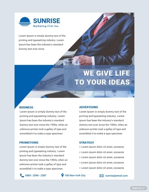 Marketing Firm Datasheet Template