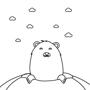 Free Groundhog Day Drawing Clipart Template to Edit Online