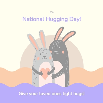 Free National Hugging Day FB Post Template to Edit Online