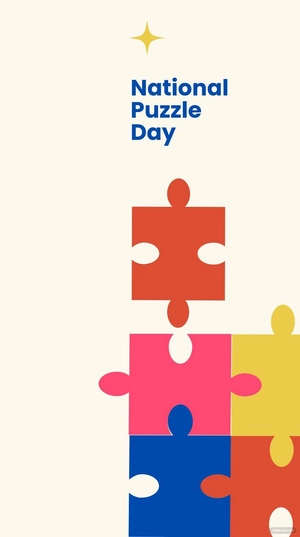National Puzzle Day iPhone Background