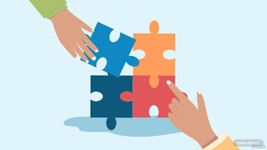 National Puzzle Day Vector Background