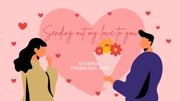 Free National Spouses Day Wishes Background Template to Edit Online