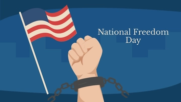 Free National Freedom Day Banner Background Template to Edit Online