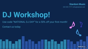 National DJ Day Flyer Background