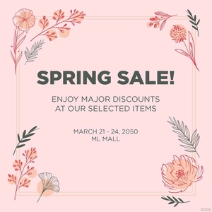 Spring Flyer Vector
